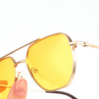 Occhiali in metallo geometrico modello JC-87031 - Produttore Joyiris