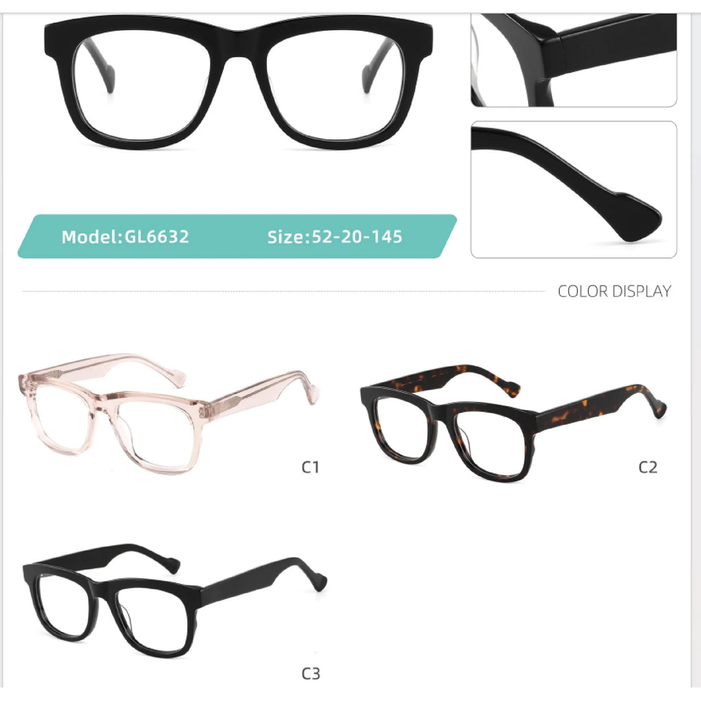 Montatura da vista quadrata in acetato JT-GL6632 - Joyiris Eyewear