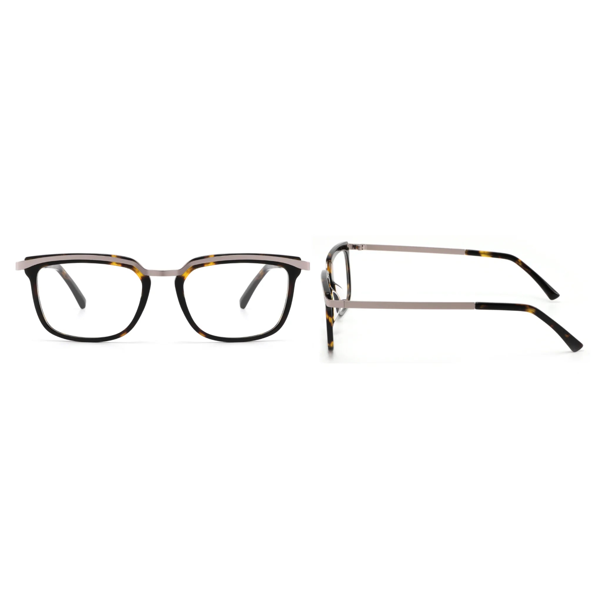 Montatura da vista quadrata in acetato e metallo JT-GL8628 - Joyiris Eyewear