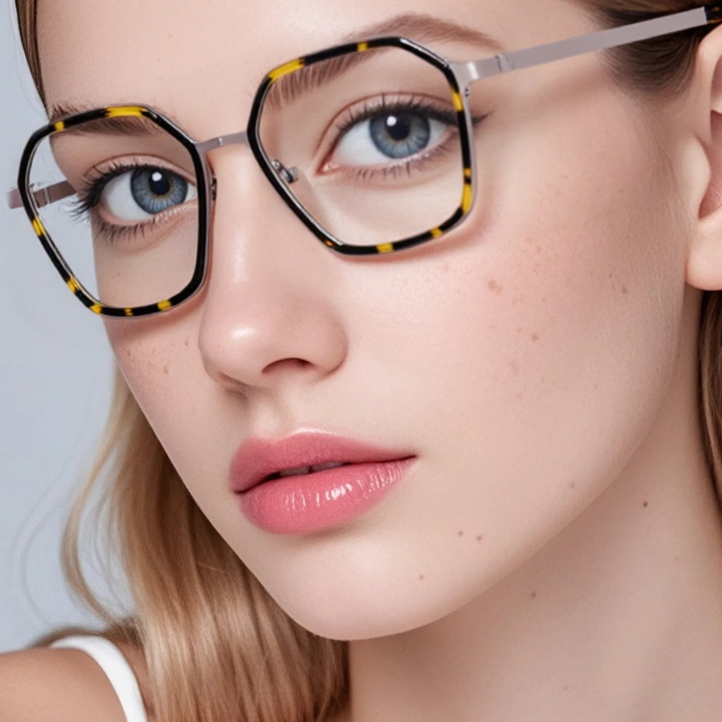 Montatura da vista quadrata in acetato e metallo JT-GL8629 - Joyiris Eyewear