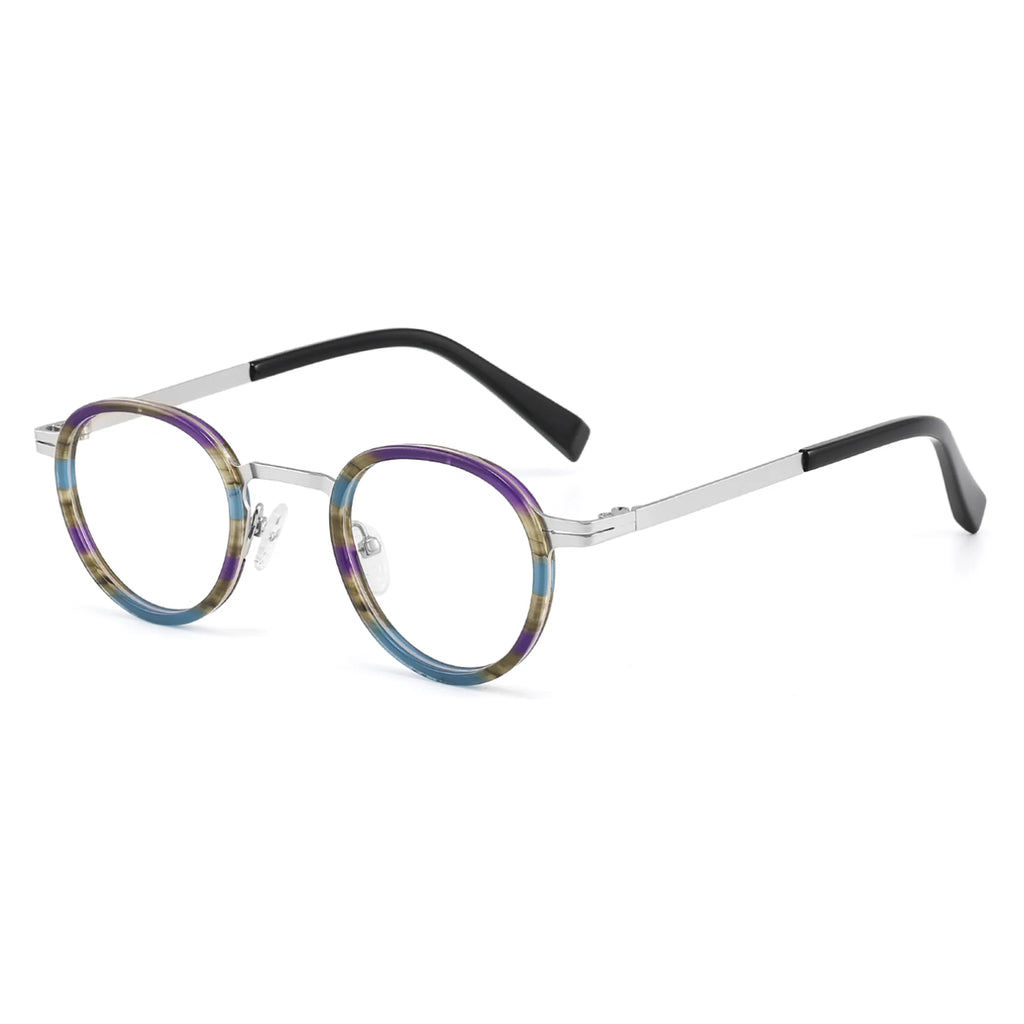 Montatura da vista rotonda in acetato e metallo JT-GL8835 - Joyiris Eyewear
