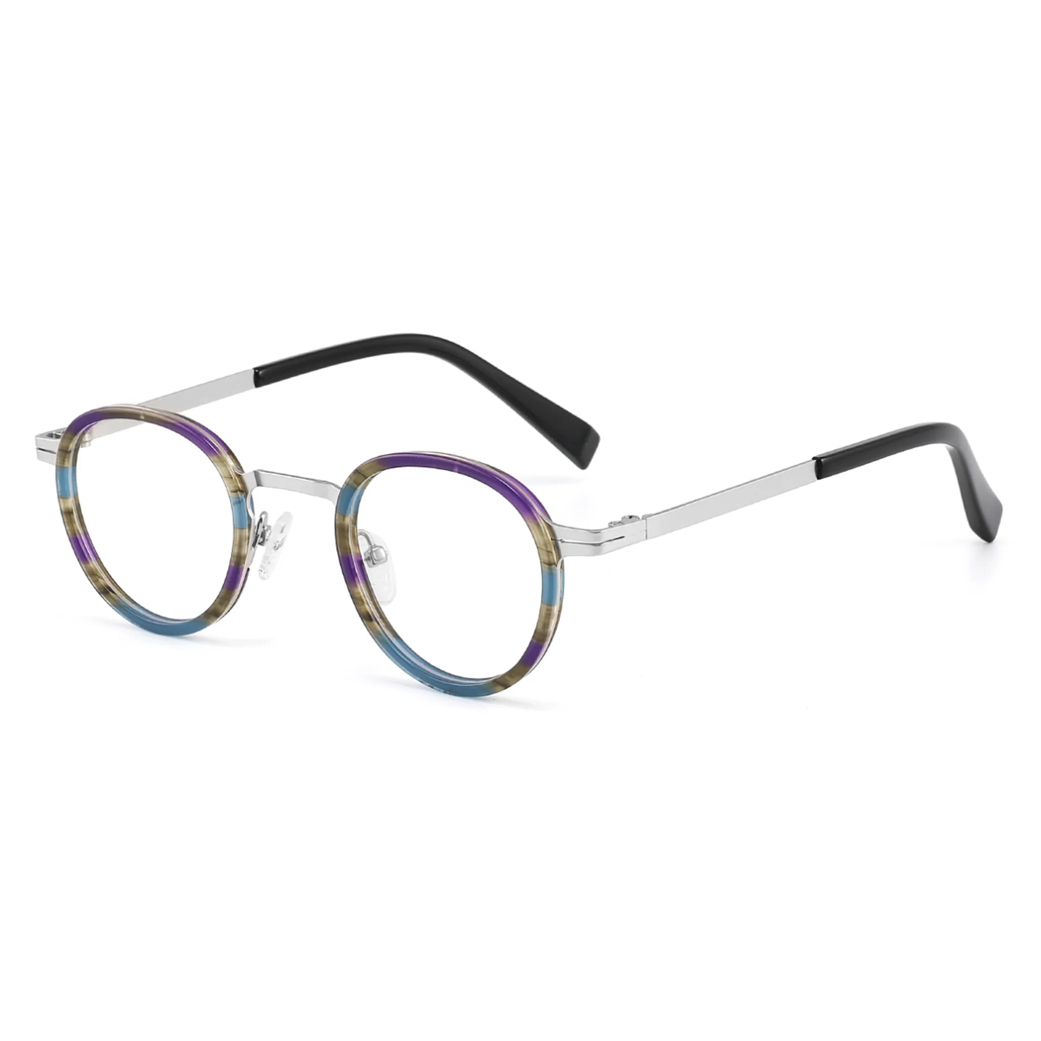 Montatura da vista rotonda in acetato e metallo JT-GL8835 - Joyiris Eyewear