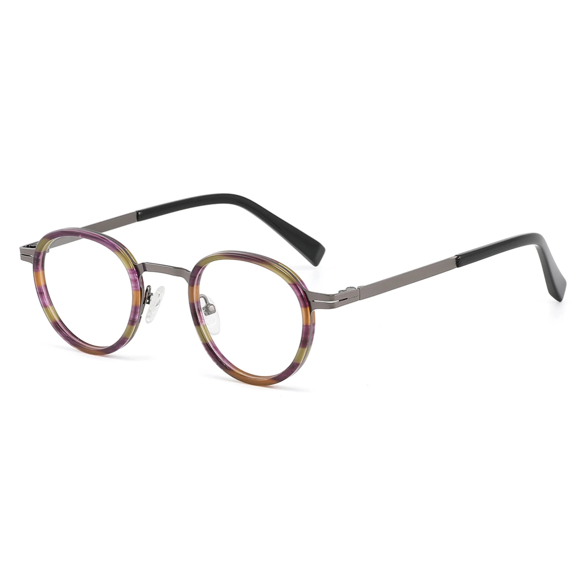 Montatura da vista rotonda in acetato e metallo JT-GL8835 - Joyiris Eyewear