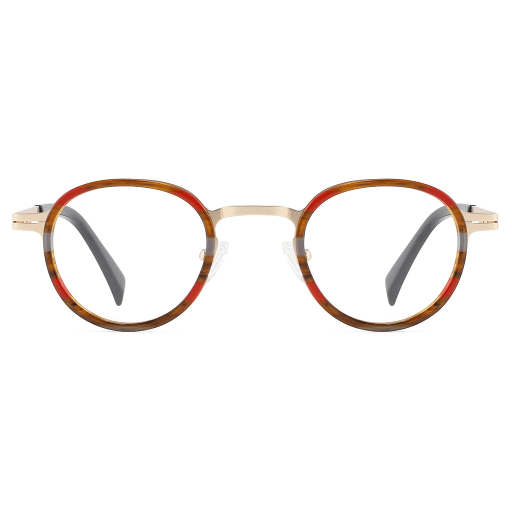 Montatura da vista rotonda in acetato e metallo JT-GL8835 - Joyiris Eyewear