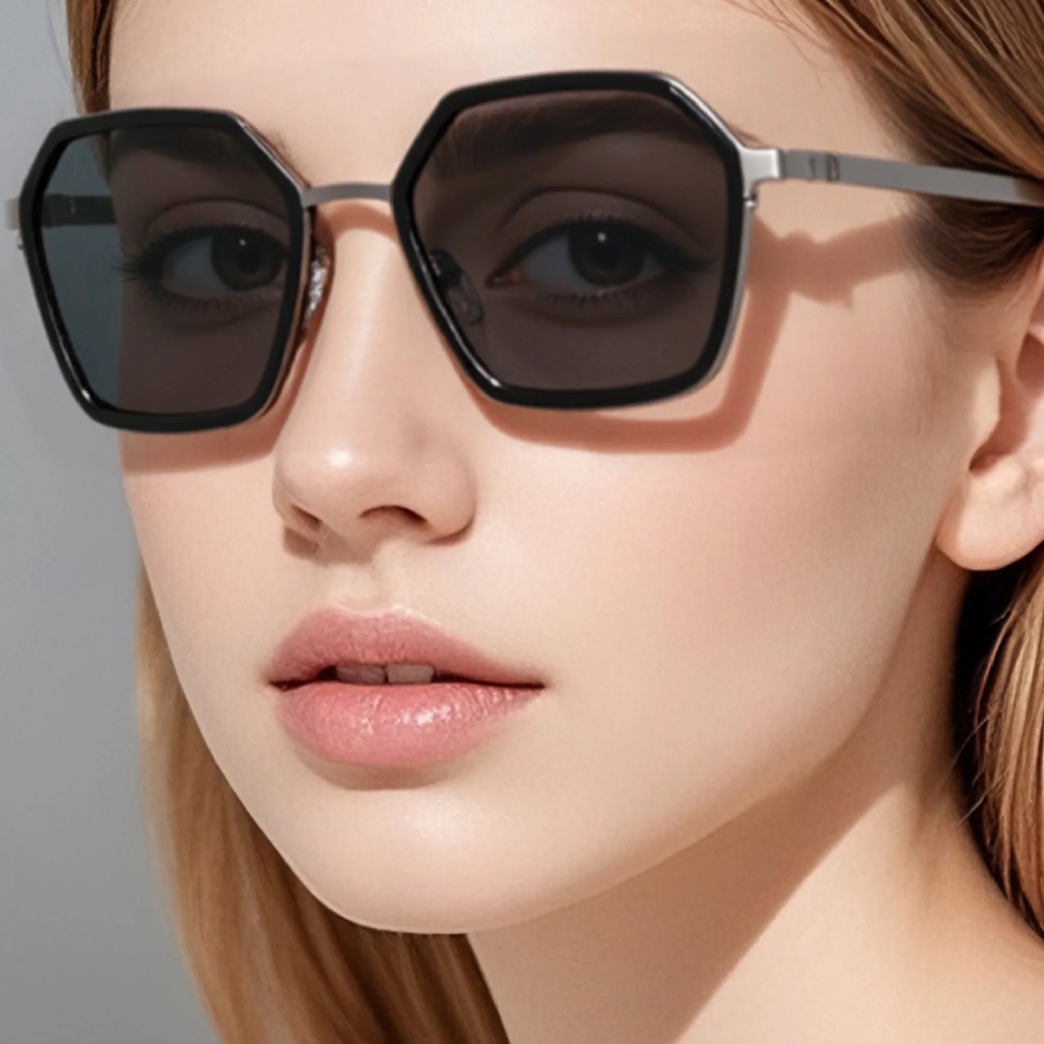 Occhiali da sole quadrati in acetato e metallo JT-GLT8629 - Joyiris Eyewear