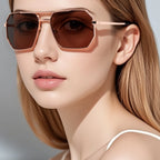 Occhiali da sole geometrici in metallo JT-GLT9325 - Joyiris Eyewear
