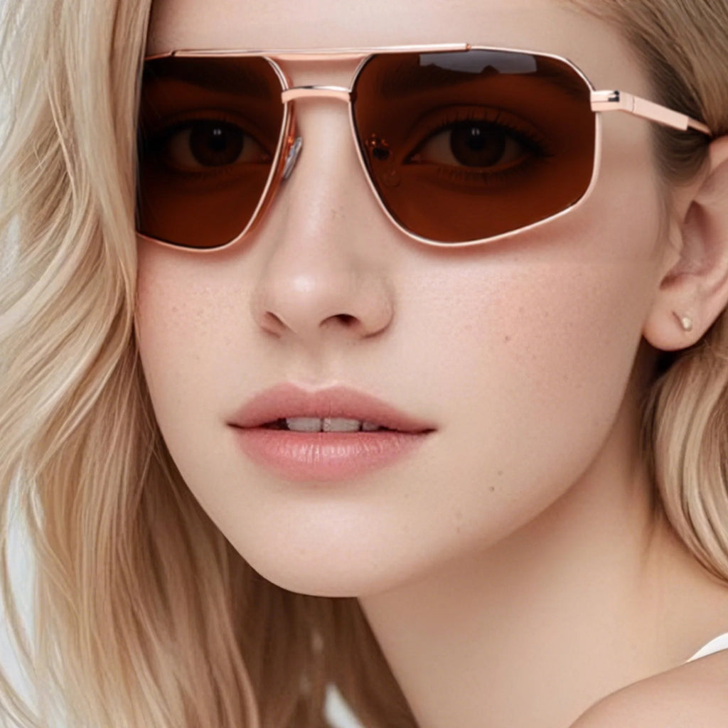 Occhiali da sole geometrici in metallo JT-GLT9328 - Joyiris Eyewear