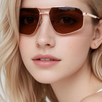 Occhiali da sole geometrici in metallo JT-GLT9328 - Joyiris Eyewear